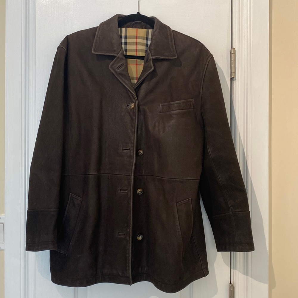 Very Rare Leather BURBERRY Field Jacket (approx Size L)